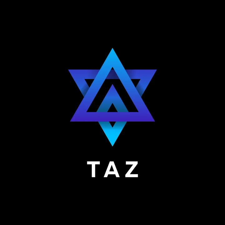 TAZ Squares, On black logo
